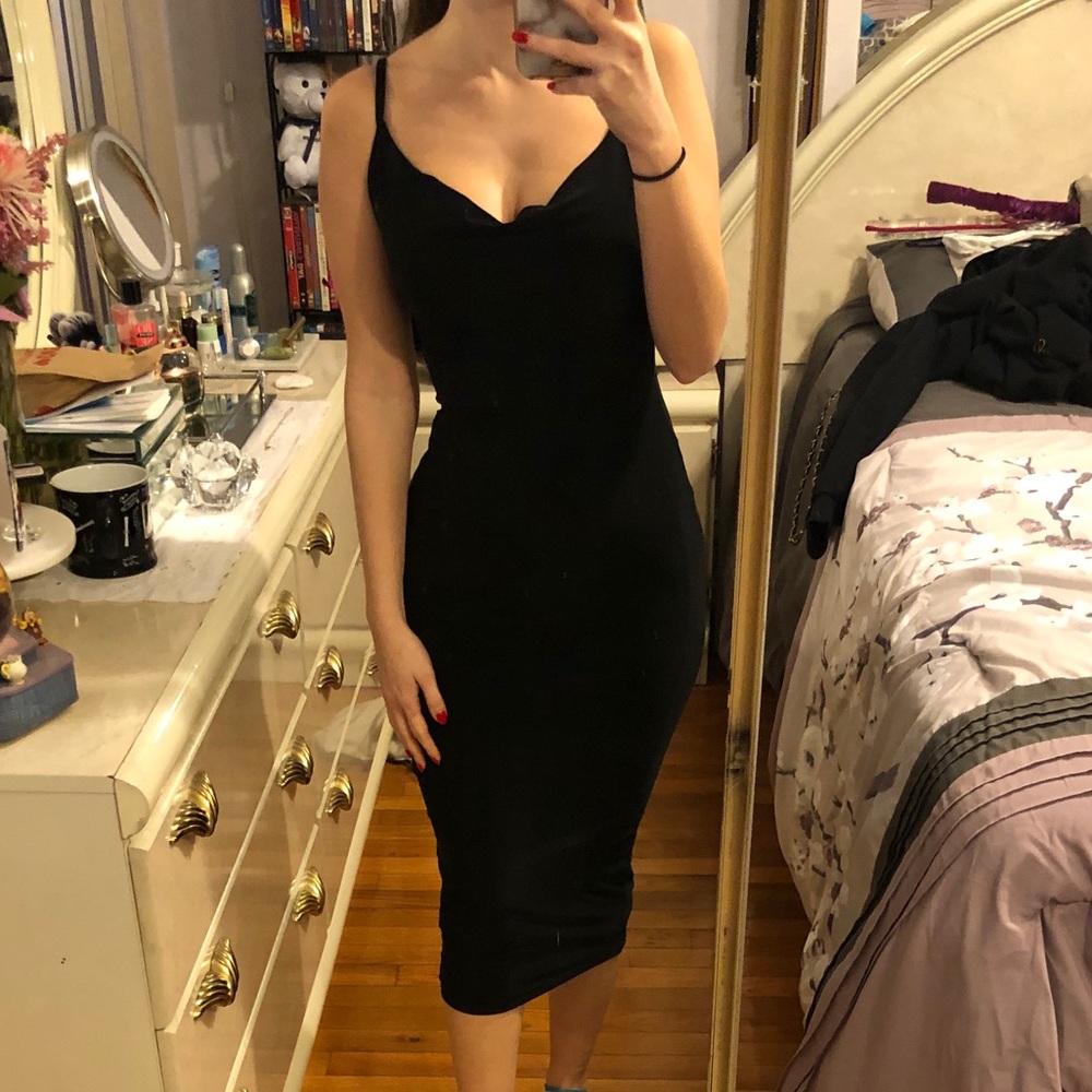 Cowl Slip Bodycon Dress